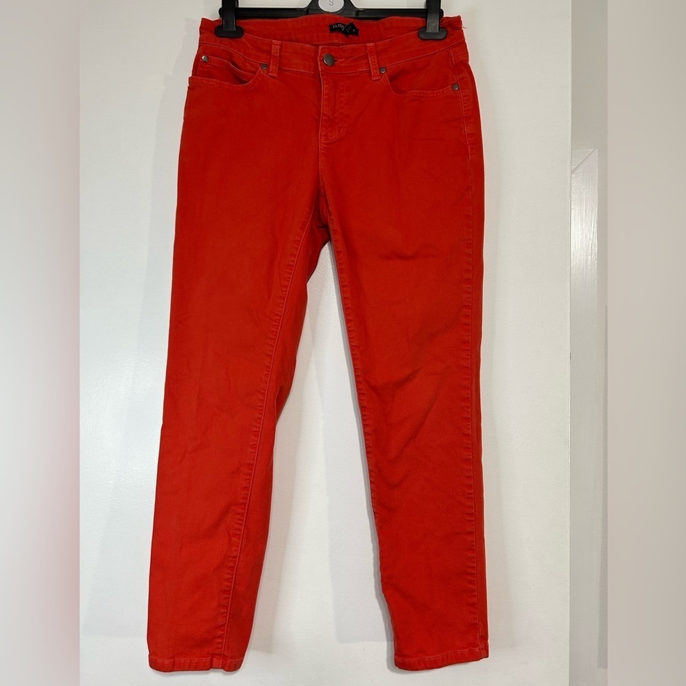 Eileen Fisher Red Cropped Ankle Jeans